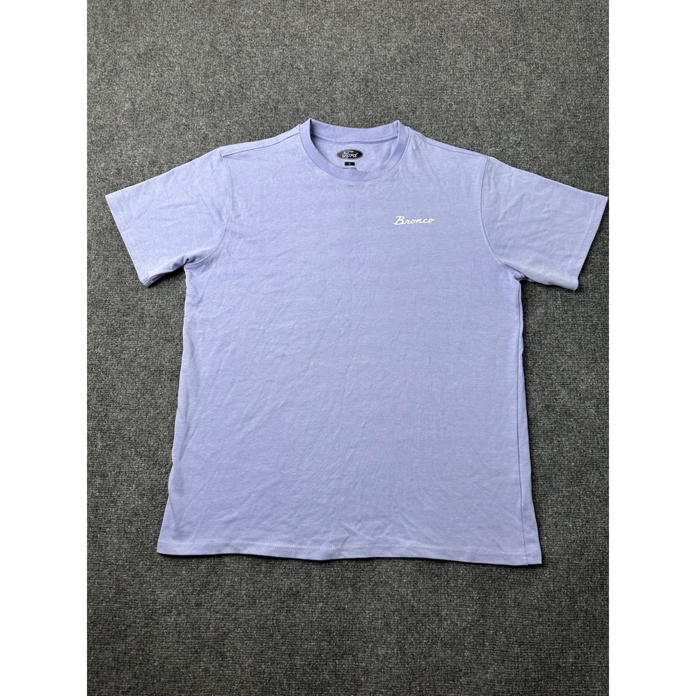 Mens Ford Bronco Lavender Logo T-Shirt, Size L